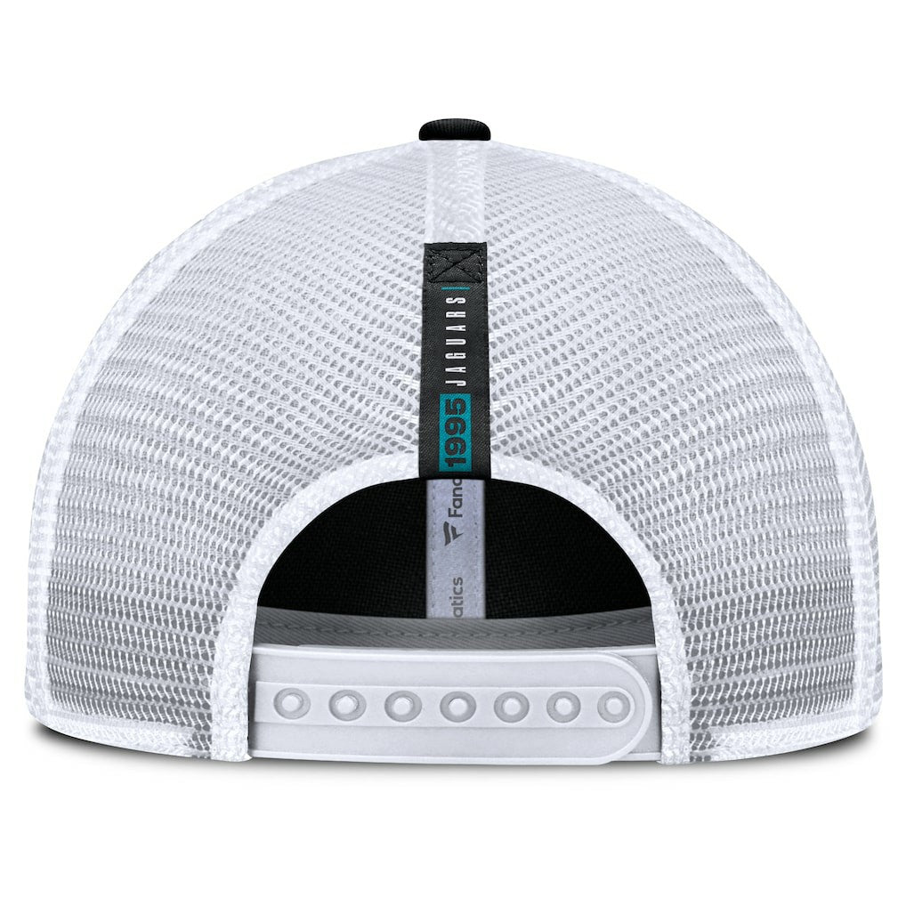 Jacksonville Jaguars Reverse Trucker Adjustable Hat - Black/White - Fanatics