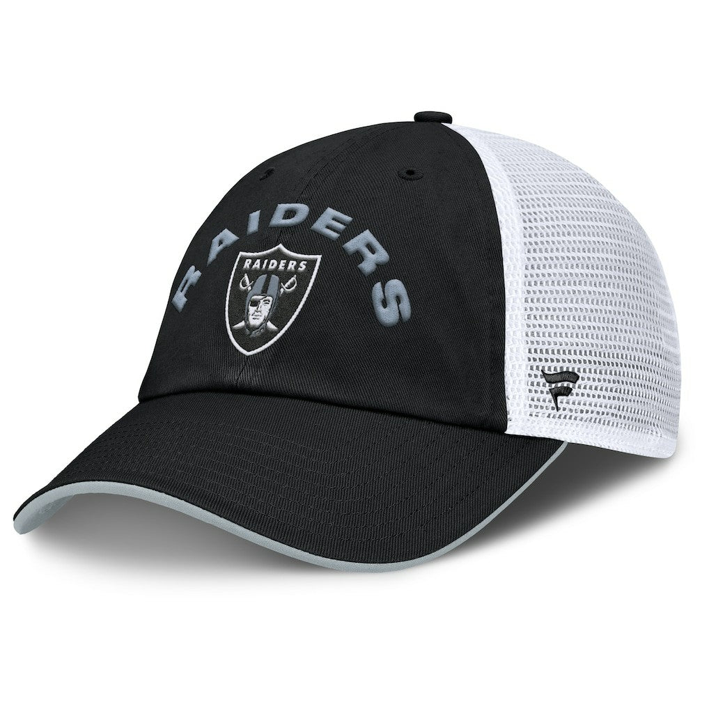 Las Vegas Raiders Reverse Trucker Adjustable Hat - Black/White - Fanatics