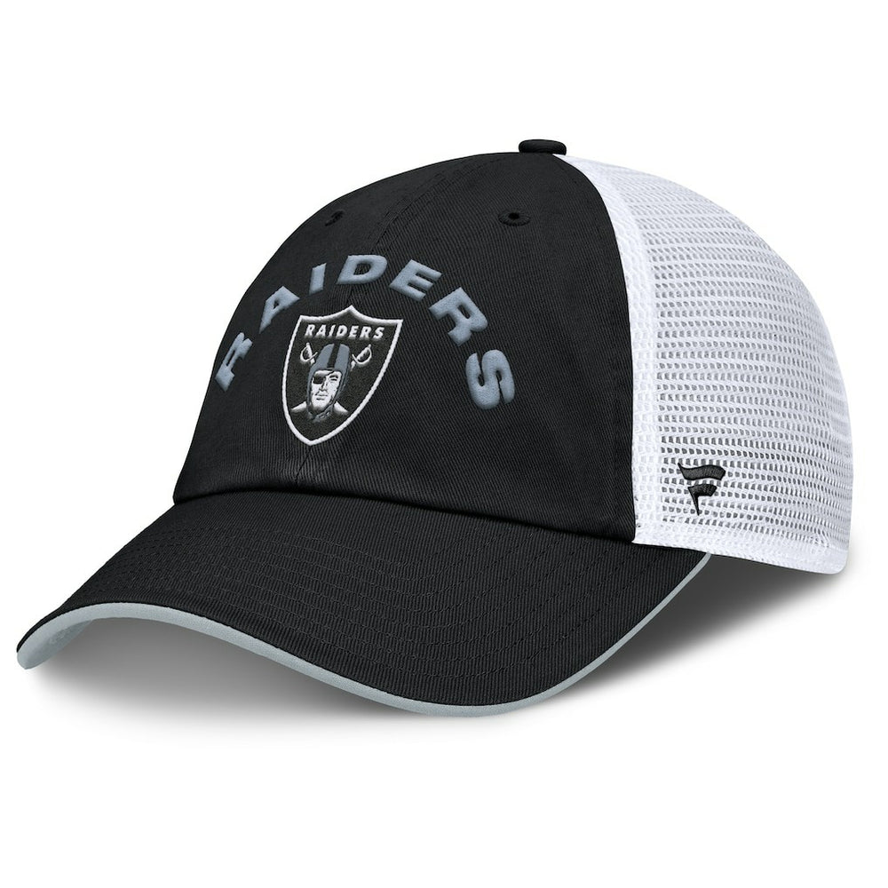 Las Vegas Raiders Reverse Trucker Adjustable Hat - Black/White - Fanatics