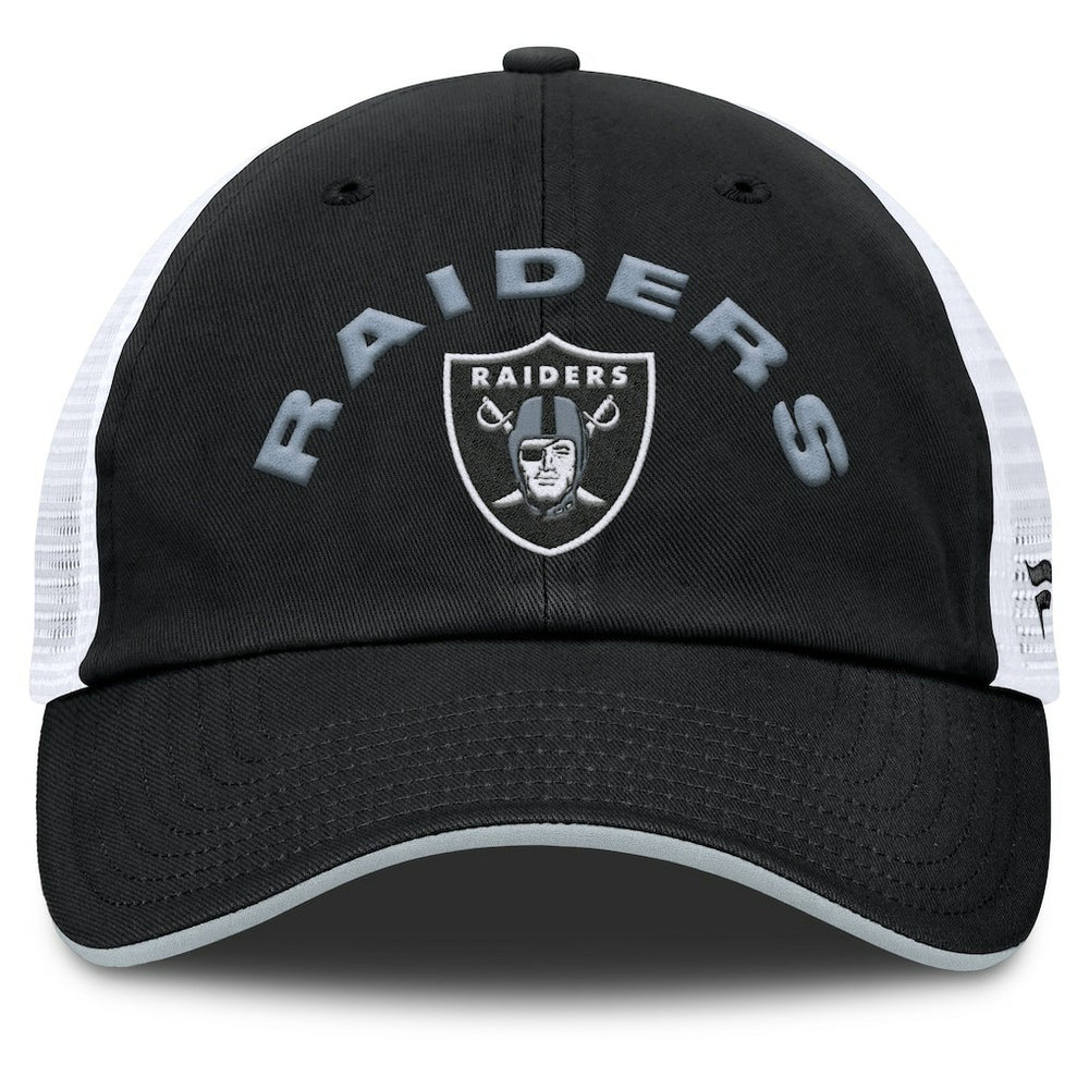 Las Vegas Raiders Reverse Trucker Adjustable Hat - Black/White - Fanatics