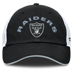 Las Vegas Raiders Reverse Trucker Adjustable Hat - Black/White - Fanatics