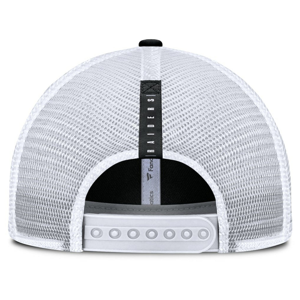 Las Vegas Raiders Reverse Trucker Adjustable Hat - Black/White - Fanatics