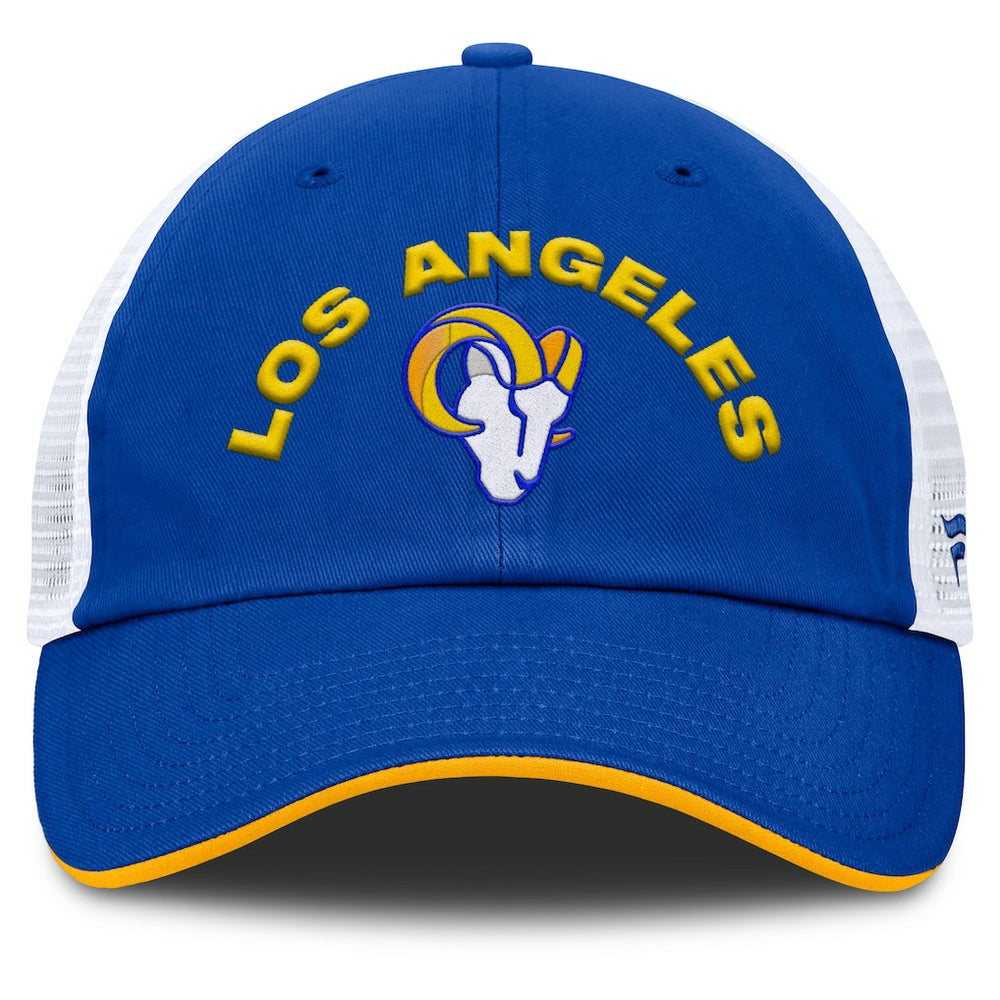 Los Angeles Rams Reverse Trucker Adjustable Hat - Royal/White - Fanatics
