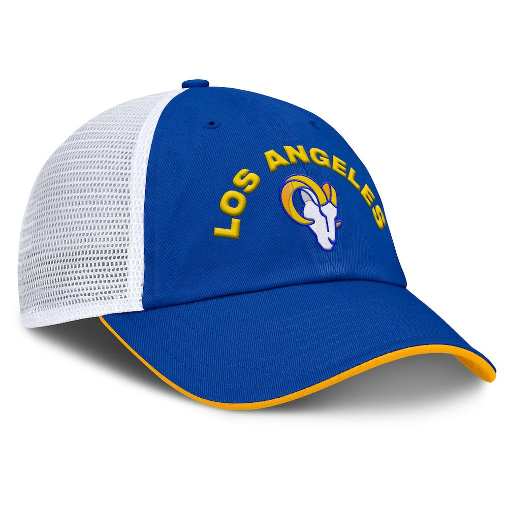 Los Angeles Rams Reverse Trucker Adjustable Hat - Royal/White - Fanatics