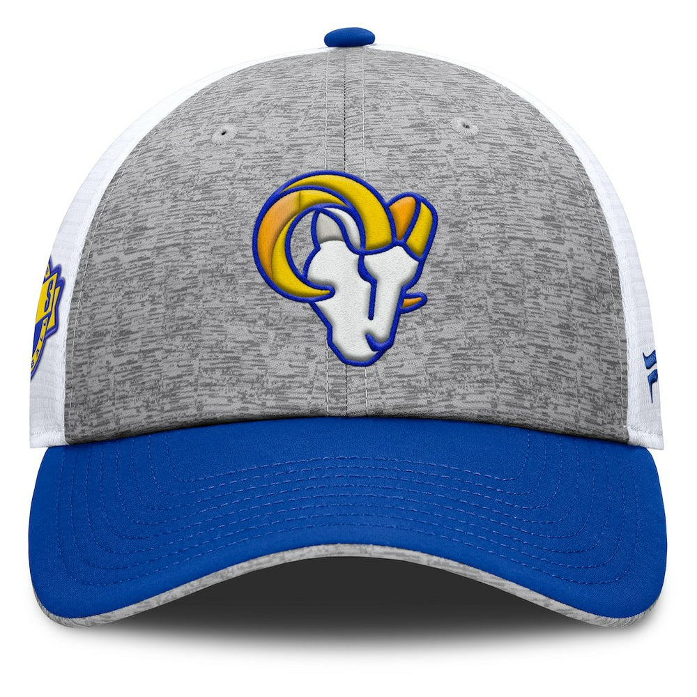 Los Angeles Rams Option Trucker Adjustable Hat - Gray/Royal - Fanatics