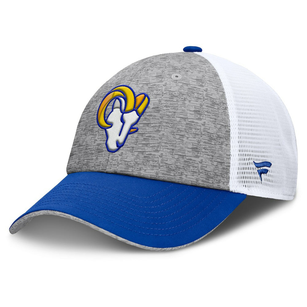 Los Angeles Rams Option Trucker Adjustable Hat - Gray/Royal - Fanatics
