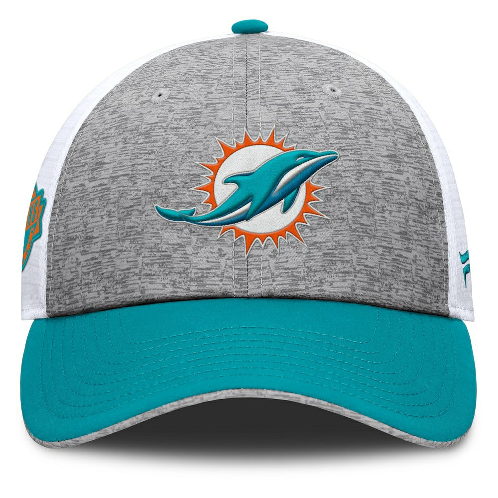 Miami Dolphins Option Trucker Adjustable Hat - Gray/Aqua - Fanatics
