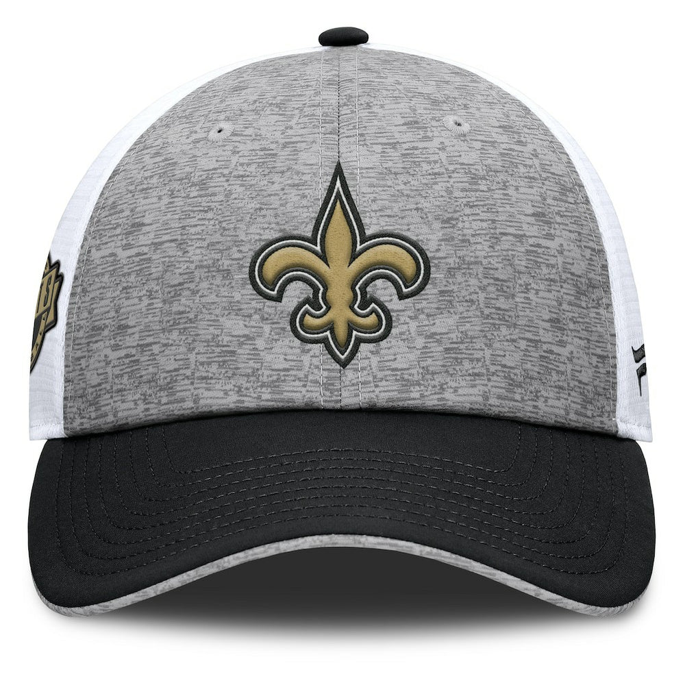 New Orleans Saints Option Trucker Adjustable Hat - Gray/Black - Fanatics