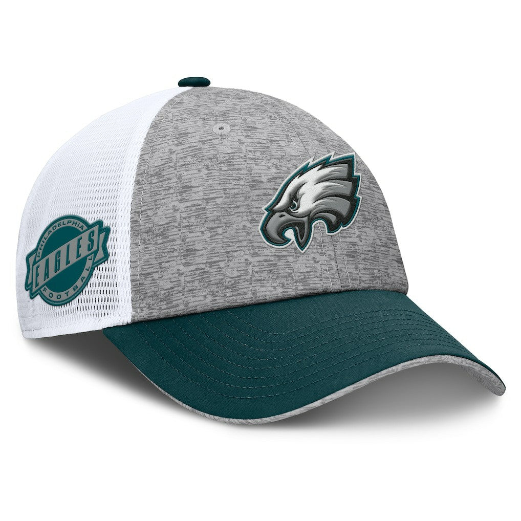 Philadelphia Eagles Option Trucker Adjustable Hat - Gray/Green - Fanatics