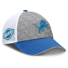 Detroit Lions Option Trucker Adjustable Hat - Gray/Blue - Fanatics