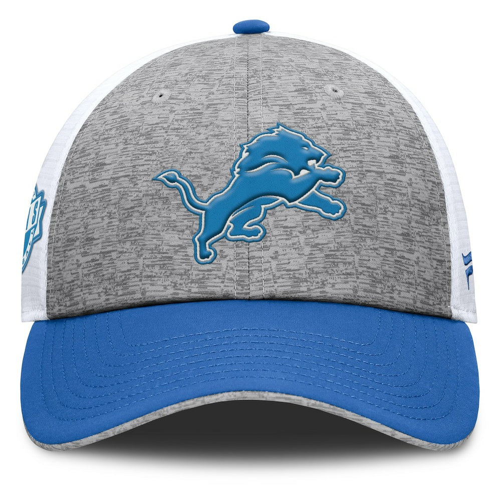 Detroit Lions Option Trucker Adjustable Hat - Gray/Blue - Fanatics