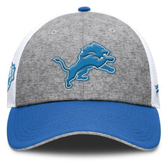 Detroit Lions Option Trucker Adjustable Hat - Gray/Blue - Fanatics