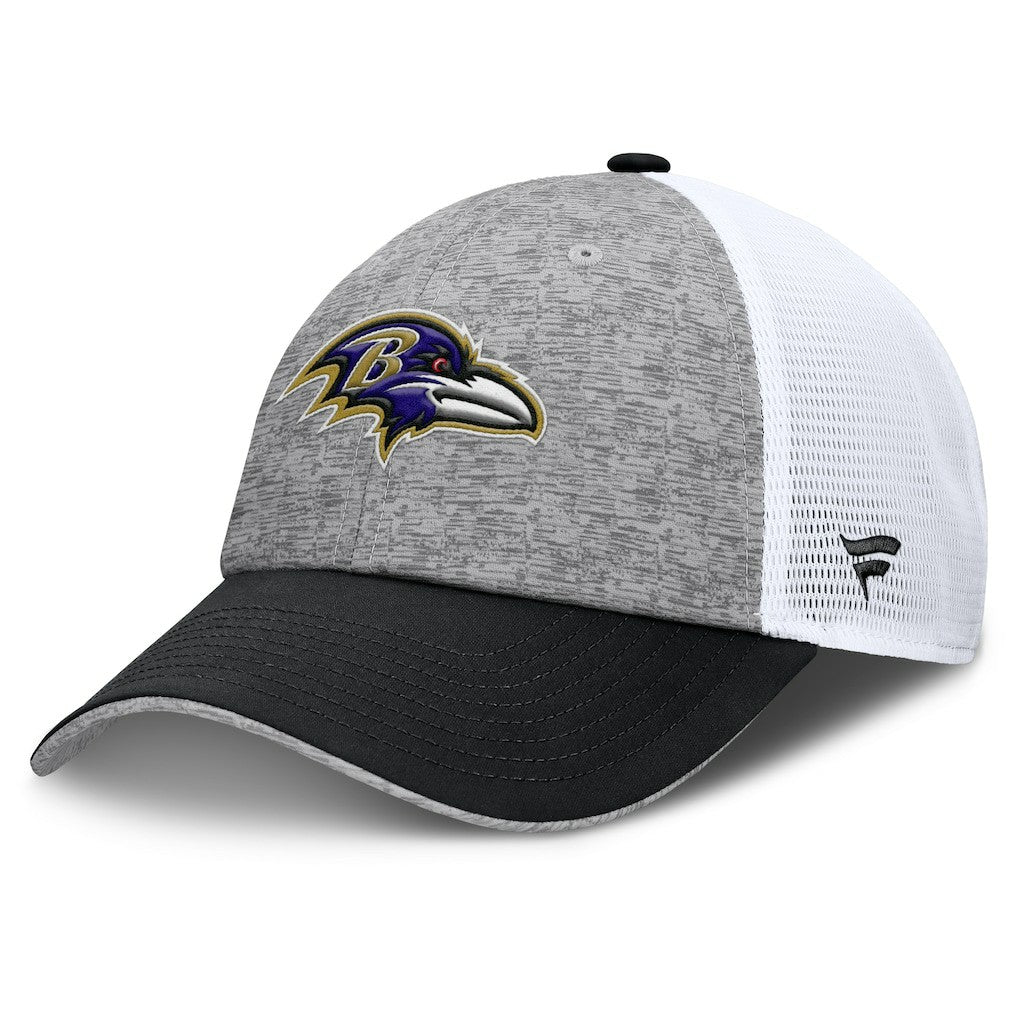 Baltimore Ravens Option Trucker Adjustable Hat - Gray/Black - Fanatics