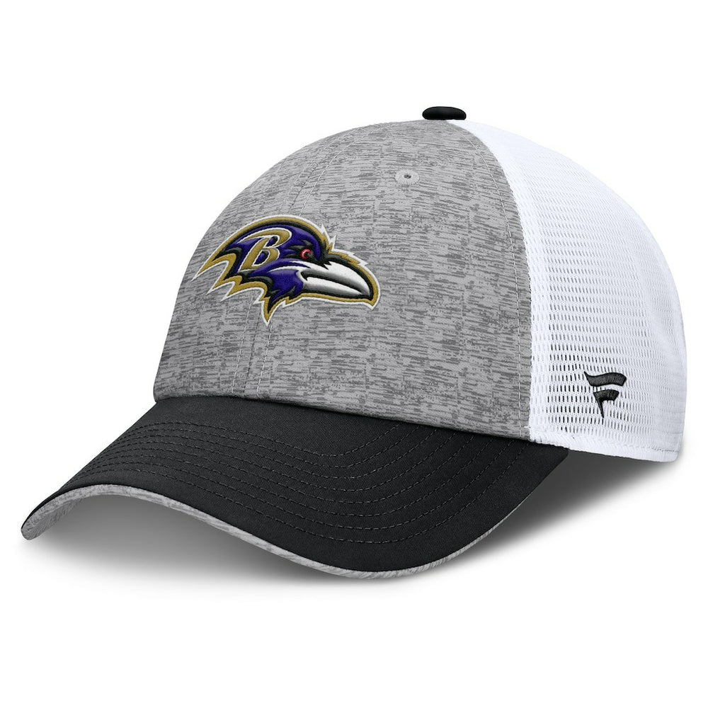 Baltimore Ravens Option Trucker Adjustable Hat - Gray/Black - Fanatics
