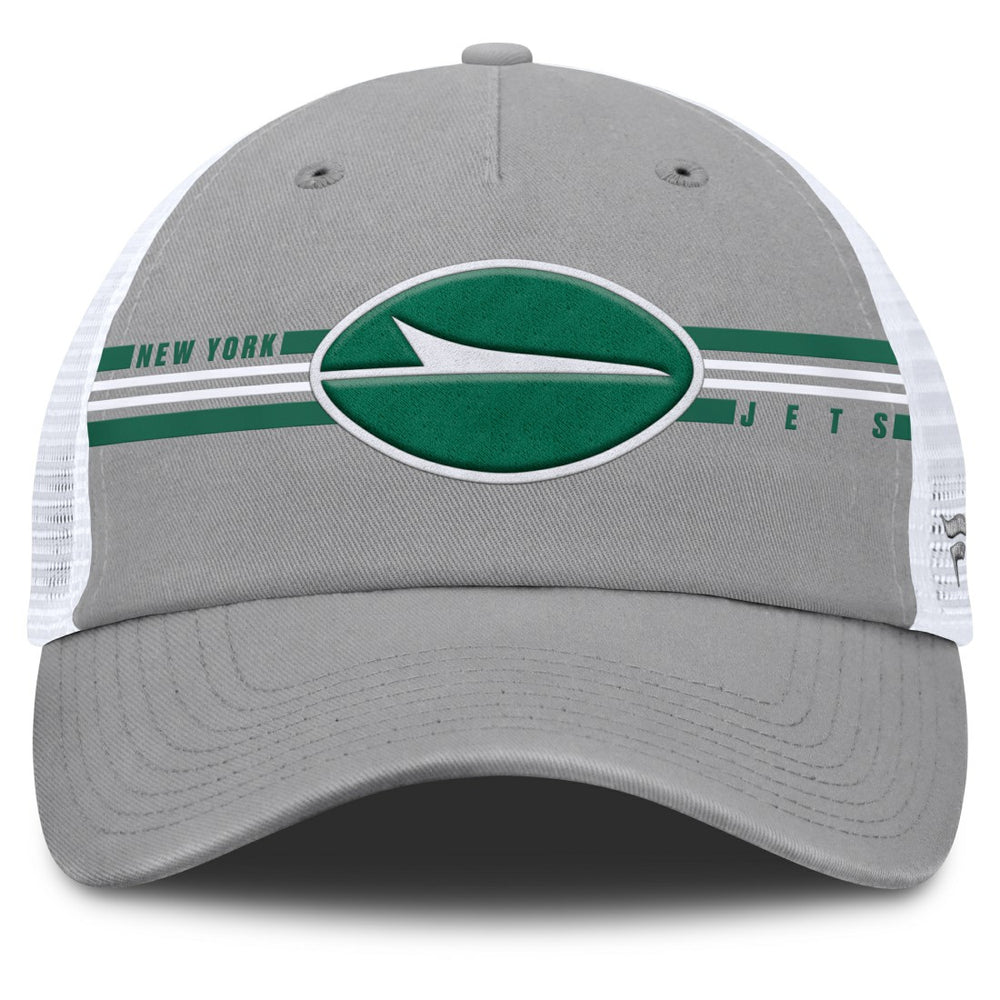 New York Jets Singleback Trucker Adjustable Hat - Gray - Fanatics