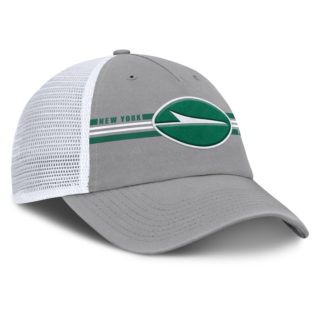 New York Jets Singleback Trucker Adjustable Hat - Gray - Fanatics