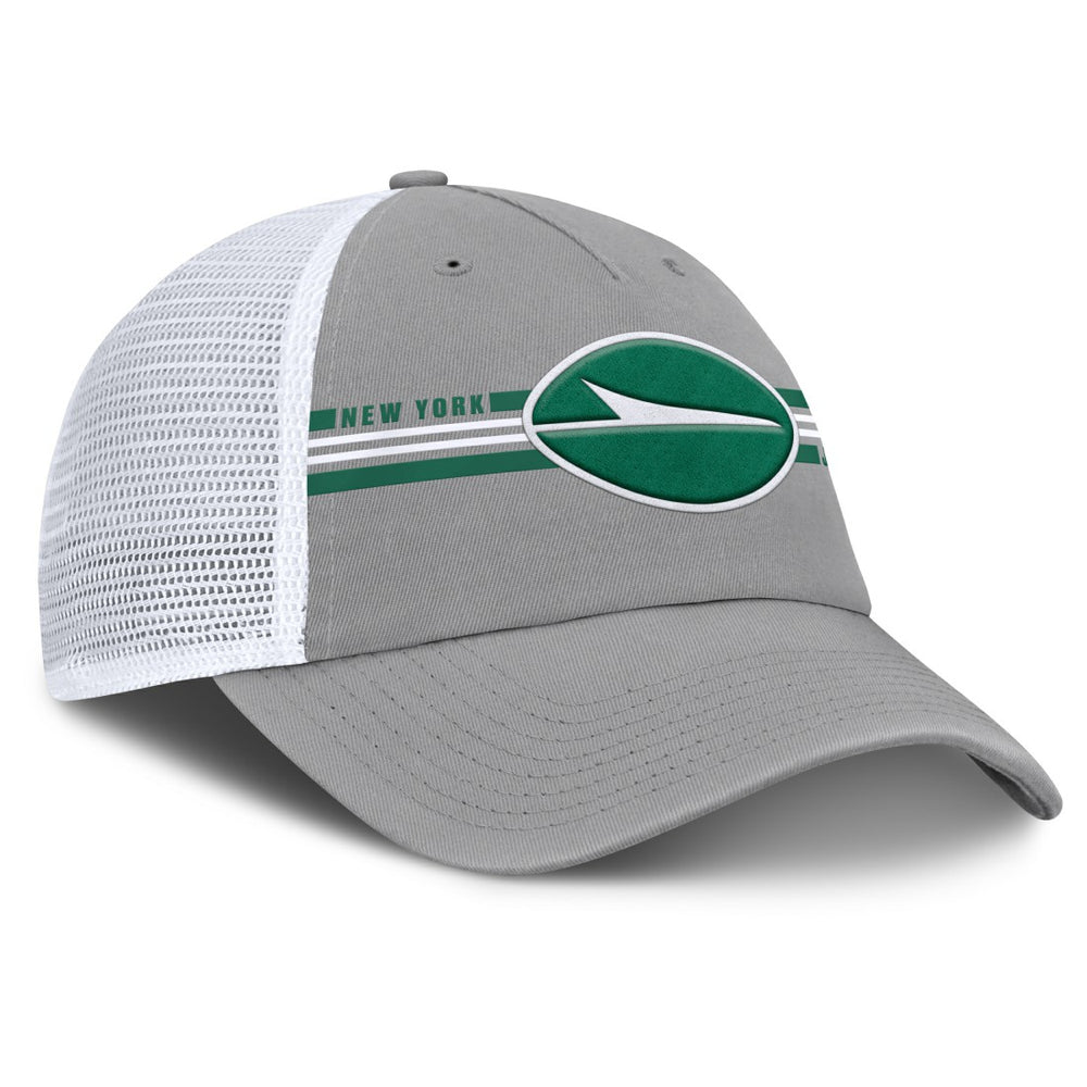 New York Jets Singleback Trucker Adjustable Hat - Gray - Fanatics