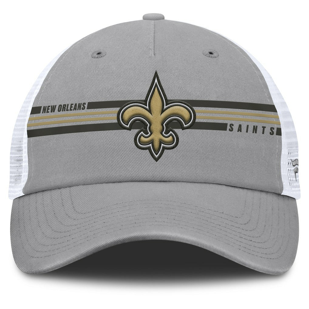 New Orleans Saints Singleback Trucker Adjustable Hat - Gray - Fanatics