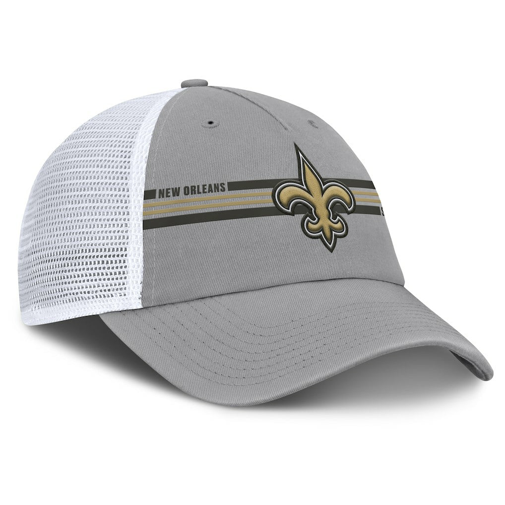New Orleans Saints Singleback Trucker Adjustable Hat - Gray - Fanatics