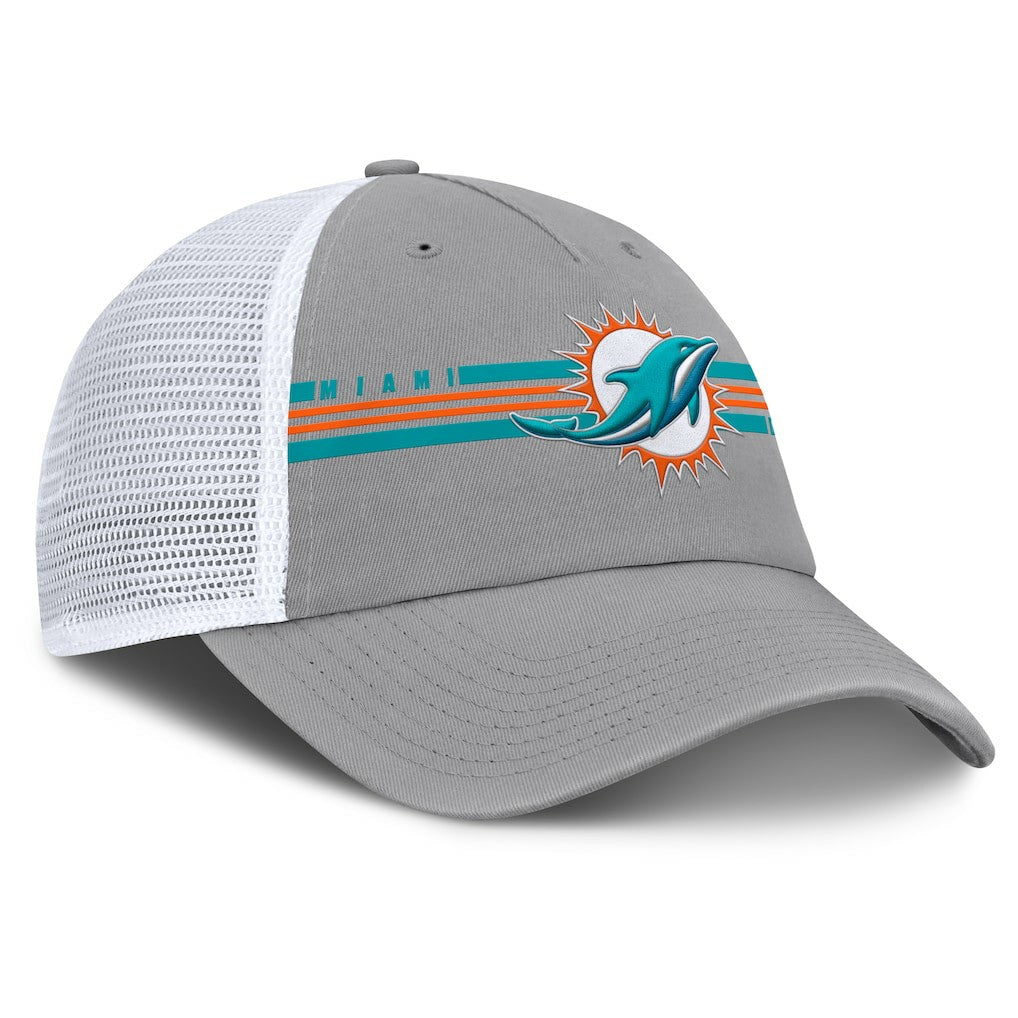Miami Dolphins Singleback Trucker Adjustable Hat - Gray - Fanatics