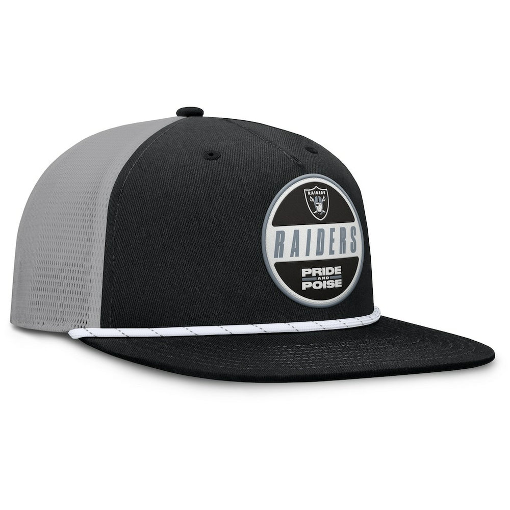 Las Vegas Raiders Edge Rush Trucker Adjustable Hat - Black/Gray - Fanatics