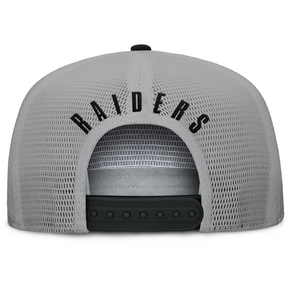 Las Vegas Raiders Edge Rush Trucker Adjustable Hat - Black/Gray - Fanatics