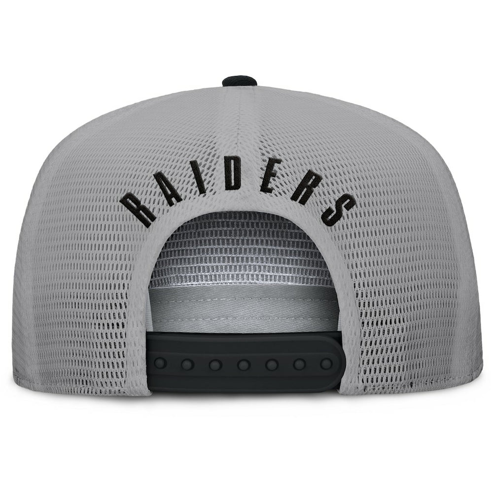 Las Vegas Raiders Edge Rush Trucker Adjustable Hat - Black/Gray - Fanatics