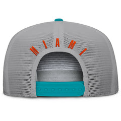 Miami Dolphins Edge Rush Trucker Adjustable Hat - Aqua/Gray - Fanatics
