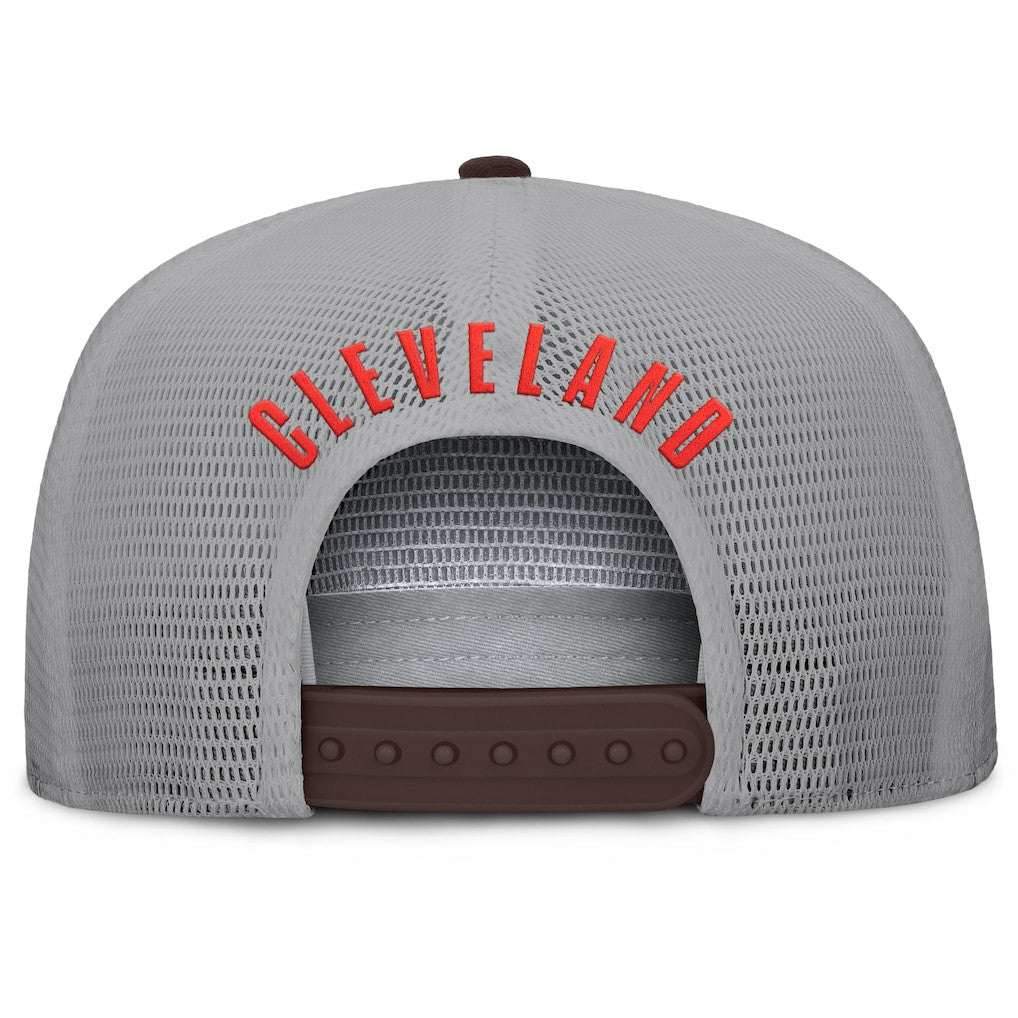 Cleveland Browns Edge Rush Trucker Adjustable Hat - Brown/Gray - Fanatics