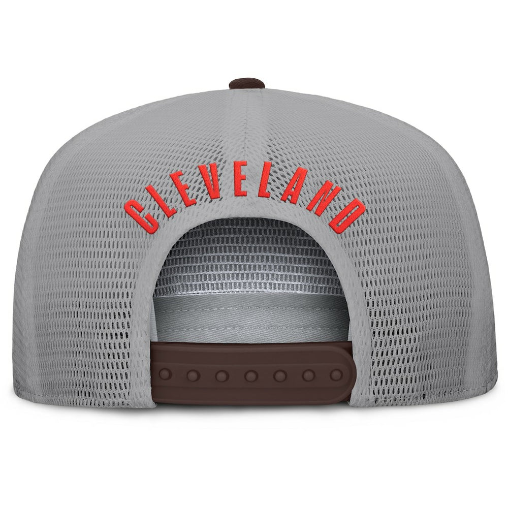 Cleveland Browns Edge Rush Trucker Adjustable Hat - Brown/Gray - Fanatics