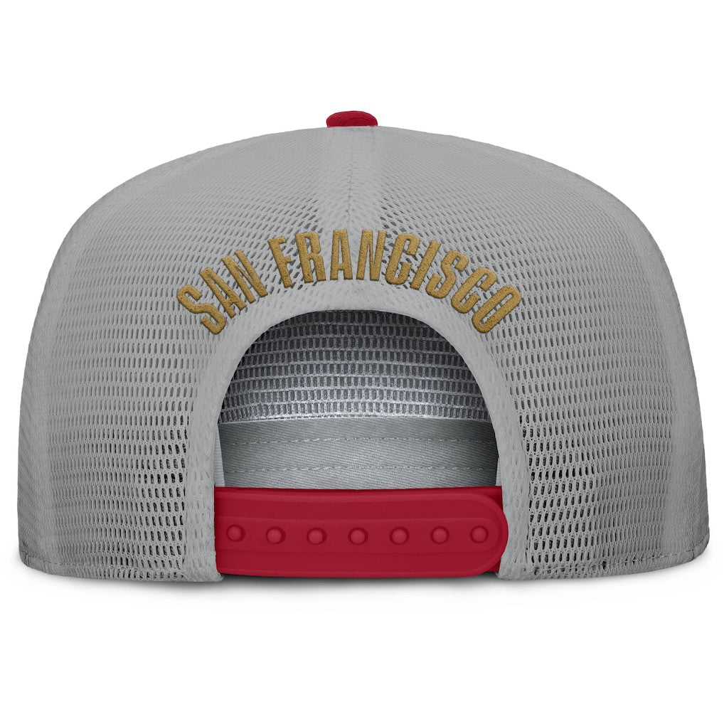 San Francisco 49ers Edge Rush Trucker Adjustable Hat - Scarlet/Gray - Fanatics