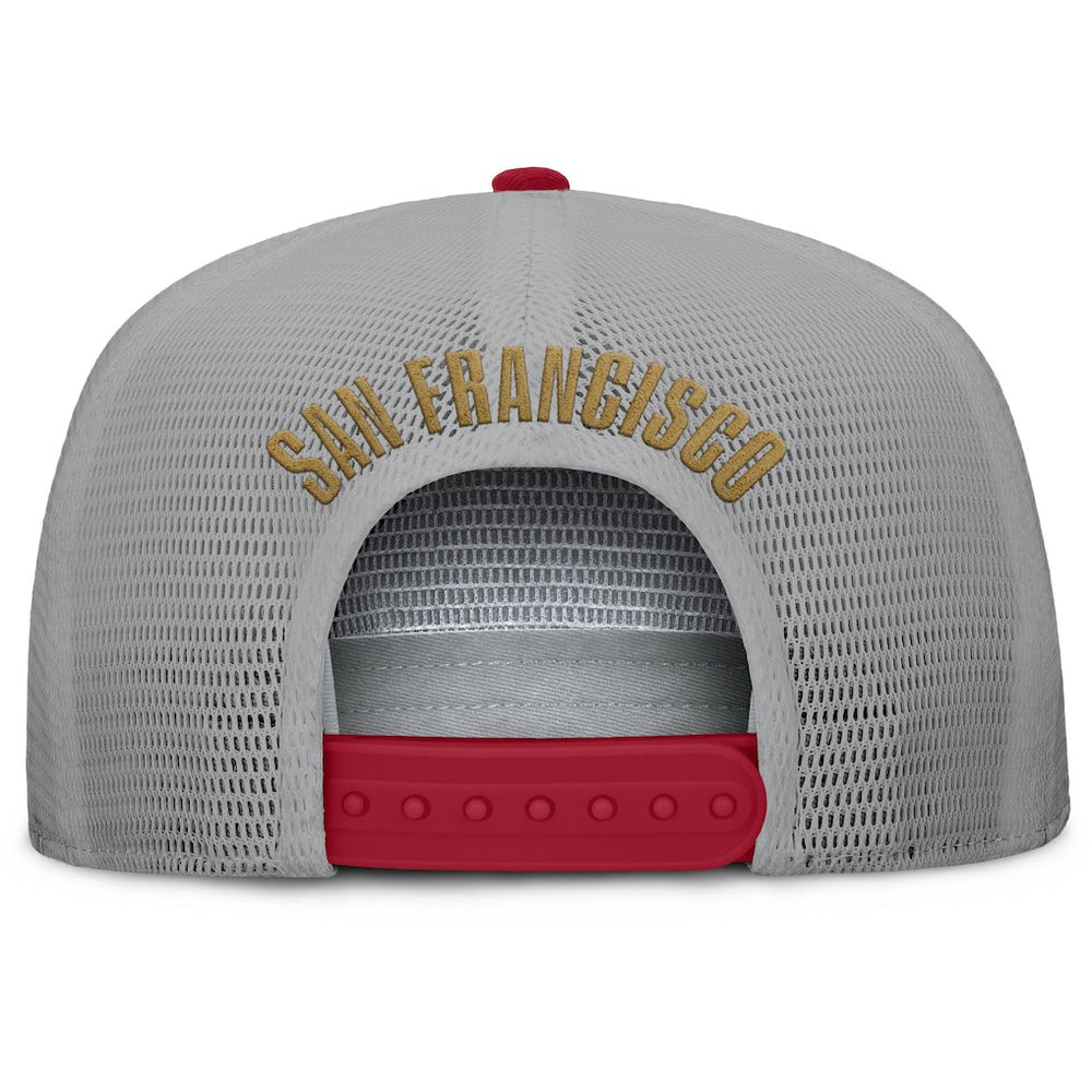 San Francisco 49ers Edge Rush Trucker Adjustable Hat - Scarlet/Gray - Fanatics