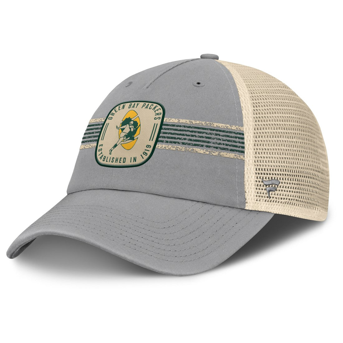 Green Bay Packers Heritage Bootleg Trucker Adjustable Hat - Gray - Fanatics