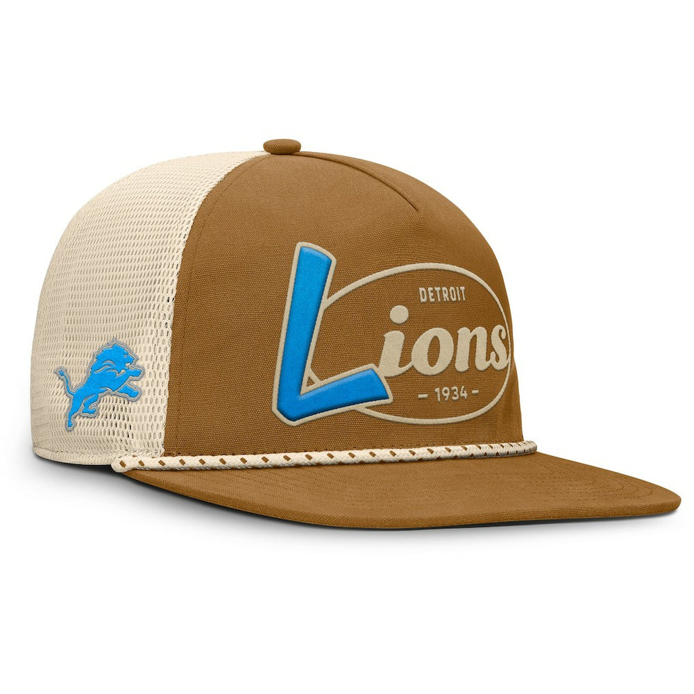 Detroit Lions Iso Rope Trucker Adjustable Hat - Brown - Fanatics
