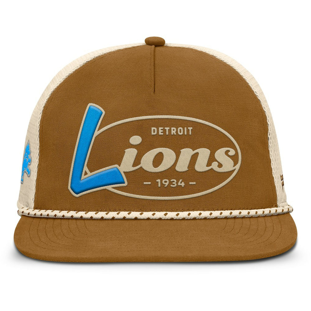 Detroit Lions Iso Rope Trucker Adjustable Hat - Brown - Fanatics