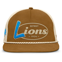 Detroit Lions Iso Rope Trucker Adjustable Hat - Brown - Fanatics