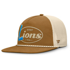 Detroit Lions Iso Rope Trucker Adjustable Hat - Brown - Fanatics