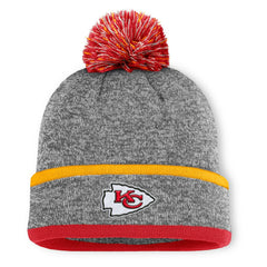 Kansas City Chiefs Motion Cuffed Knit Hat with Pom - Heather Gray - Fanatics