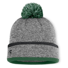 New York Jets Motion Cuffed Knit Hat with Pom - Heather Gray - Fanatics