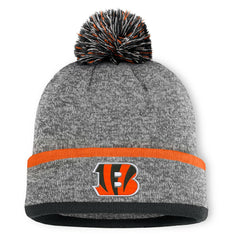 Cincinnati Bengals Motion Cuffed Knit Hat with Pom - Heather Gray - Fanatics