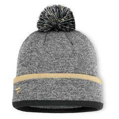 New Orleans Saints Motion Cuffed Knit Hat with Pom - Heather Gray - Fanatics