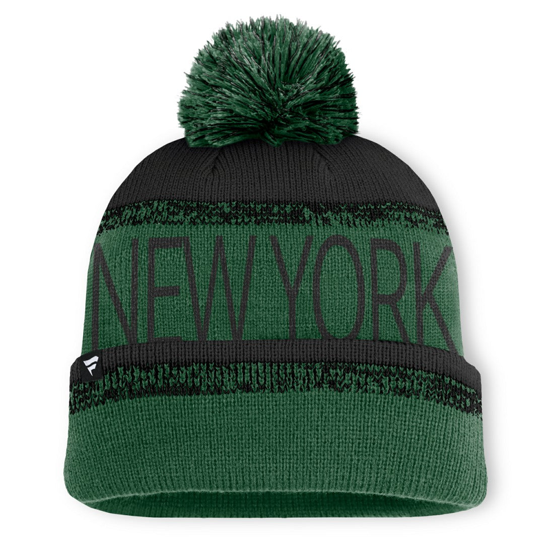 New York Jets Play Action Cuffed Knit Hat with Pom - Green/Black - Fanatics
