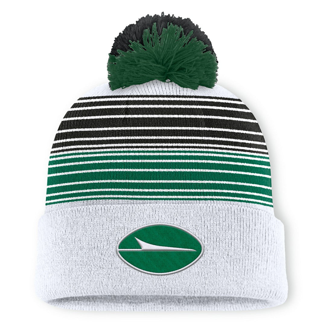New York Jets Ghost Cuffed Knit Hat with Pom - White - Fanatics