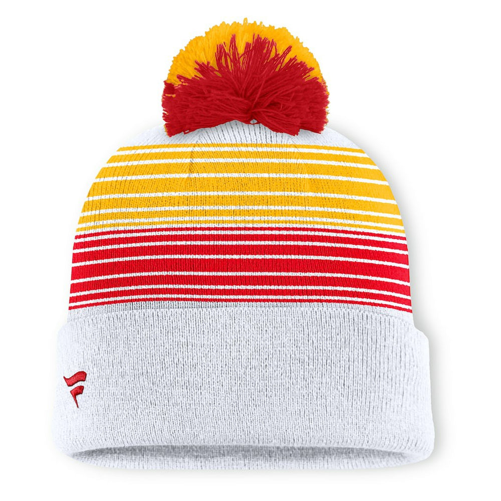 Kansas City Chiefs Ghost Cuffed Knit Hat with Pom - White - Fanatics