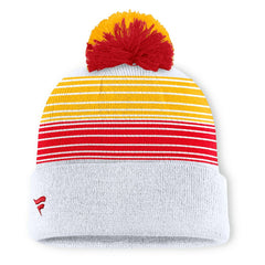 Kansas City Chiefs Ghost Cuffed Knit Hat with Pom - White - Fanatics