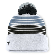 Las Vegas Raiders Ghost Cuffed Knit Hat with Pom - White - Fanatics