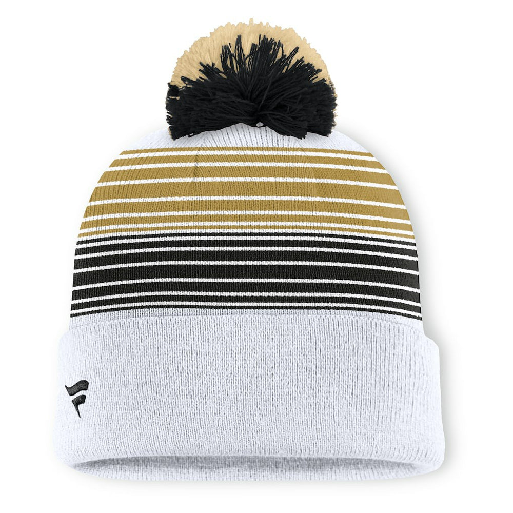 New Orleans Saints Ghost Cuffed Knit Hat with Pom - White - Fanatics