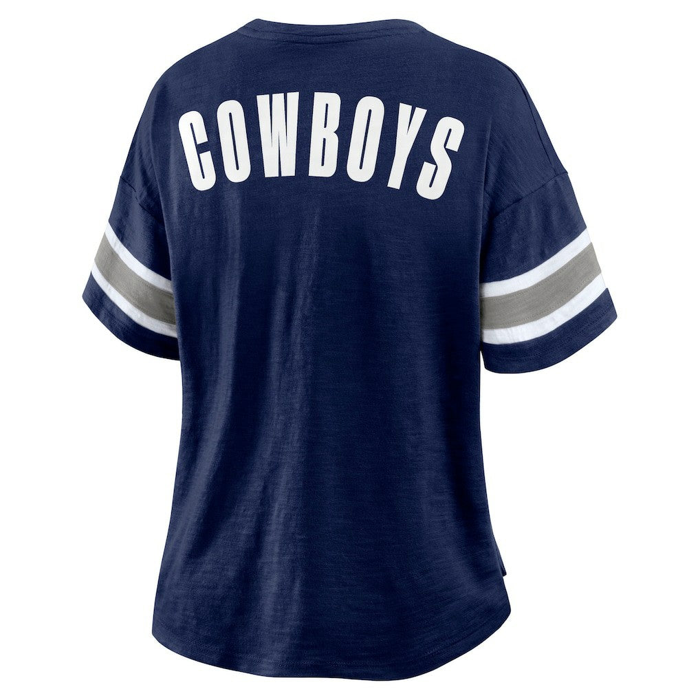 Dallas Cowboys Women's Redzone Curl Route T-Shirt - Navy - Fanatics
