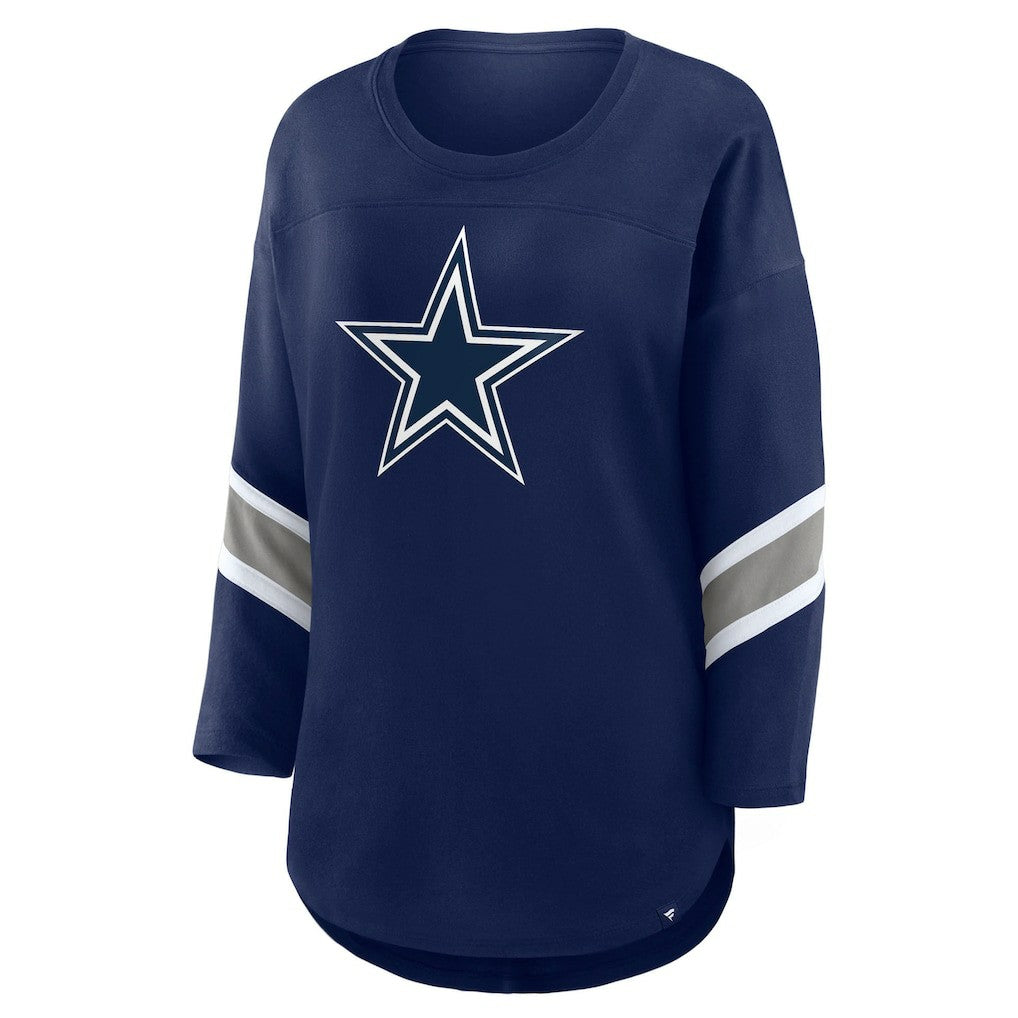 Dallas Cowboys Women's Redzone 3/4-Sleeve T-Shirt - Navy - Fanatics