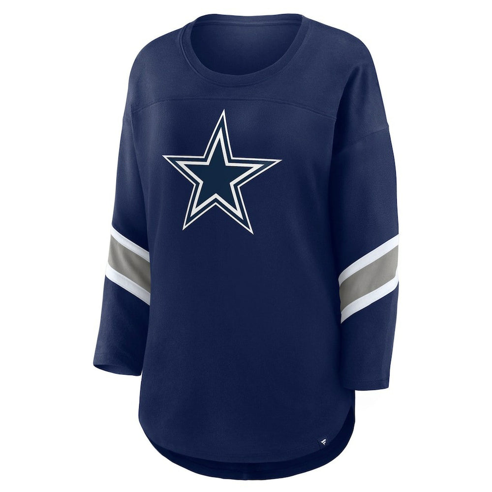 Dallas Cowboys Women's Redzone 3/4-Sleeve T-Shirt - Navy - Fanatics